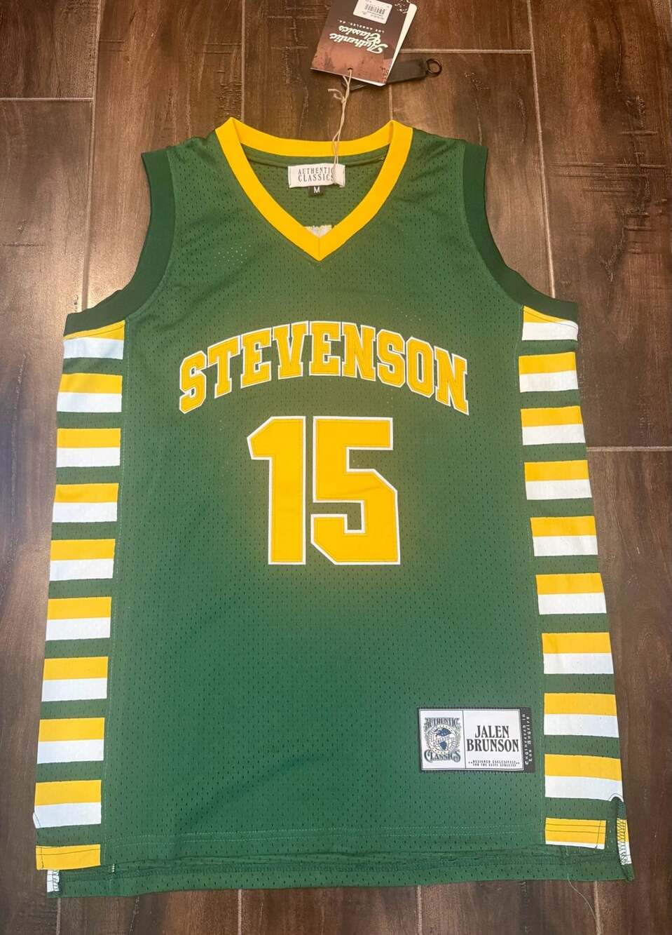 Jalen Brunson Stevenson High School #15 Green Basketball Jersey